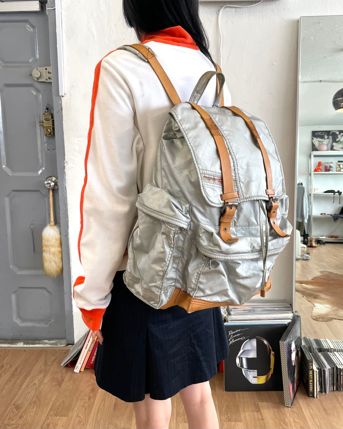 디젤 레더 스트랩 백팩 상품이미지1