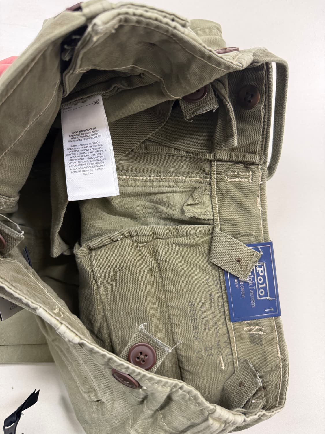 폴로 랄프로렌 25fw 빅카고 팬츠 올리브그린 31/32 rrl 상품이미지3