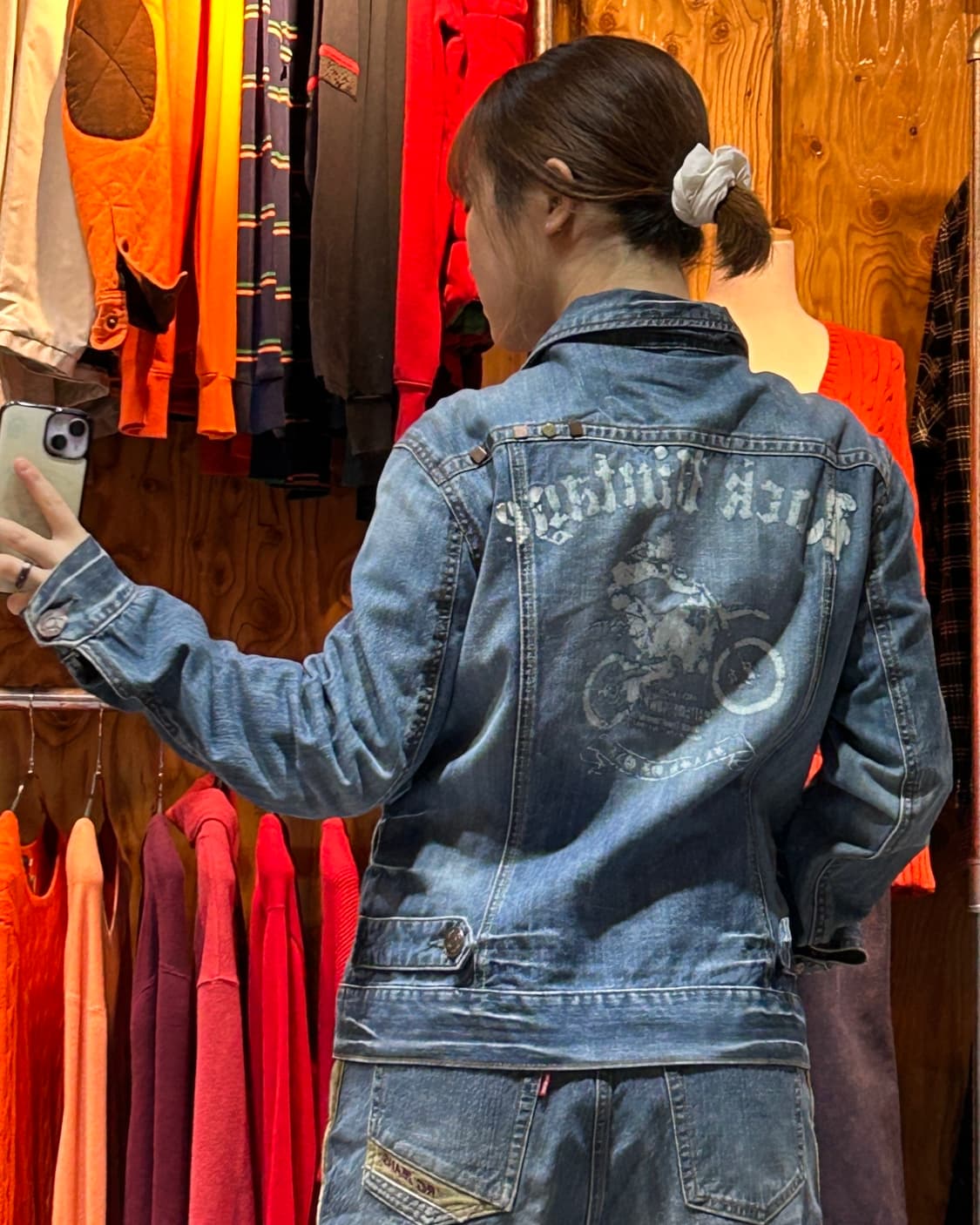 M ONG JEANS  빈티지 페이딩 블루 데님 자켓 상품이미지2