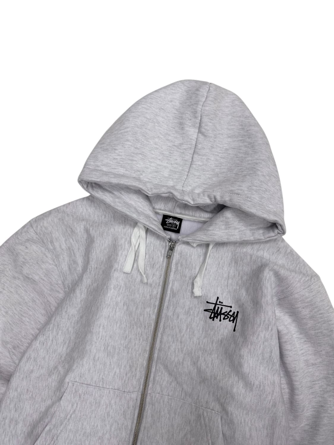 스투시 스웻 후드집업 라이트그레이 (S)  상품이미지2