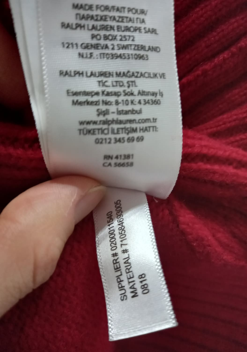 폴로 POLO 빅포니 니트집업 95/M 상품이미지6