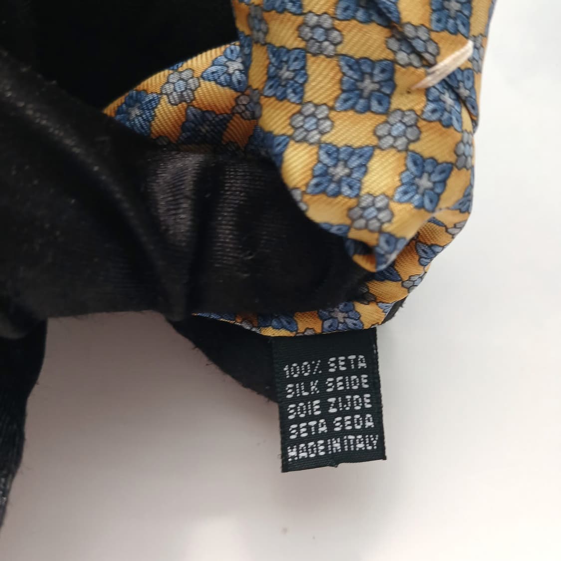 란셀 실크 옐로 플라워 기하 패턴 넥타이 9.1cm A+등급 A18743 상품이미지7