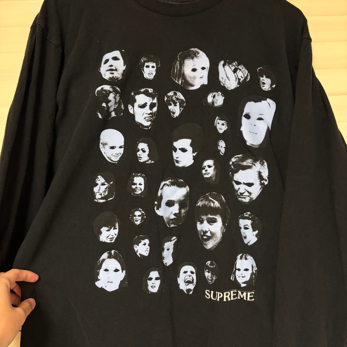 슈프림 Supreme 19fw 페이스 롱슬리브 긴팔 티셔츠 블랙 L 상품이미지3