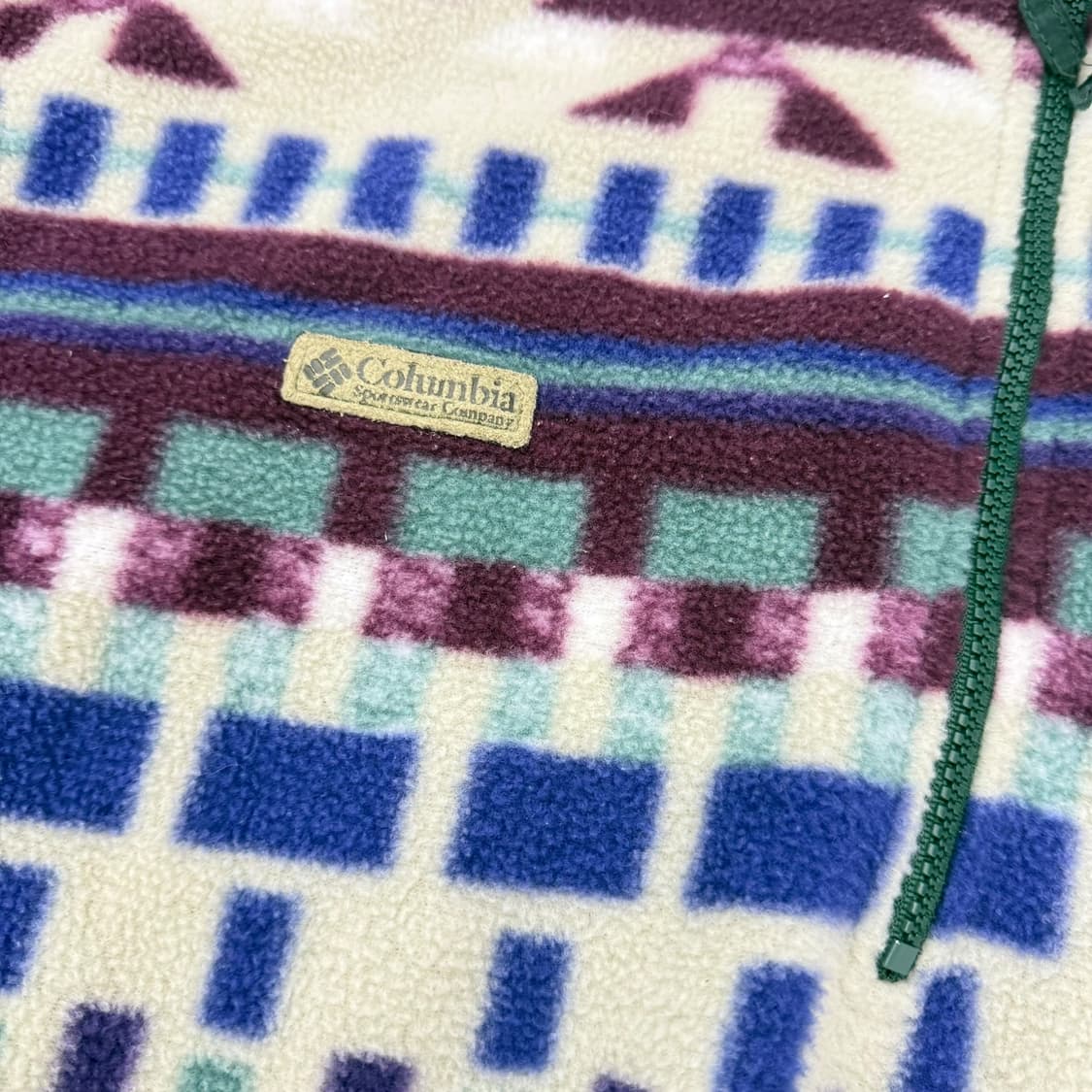 콜롬비아 에스닉 나바호 패턴 반집업 후리스 상품이미지6