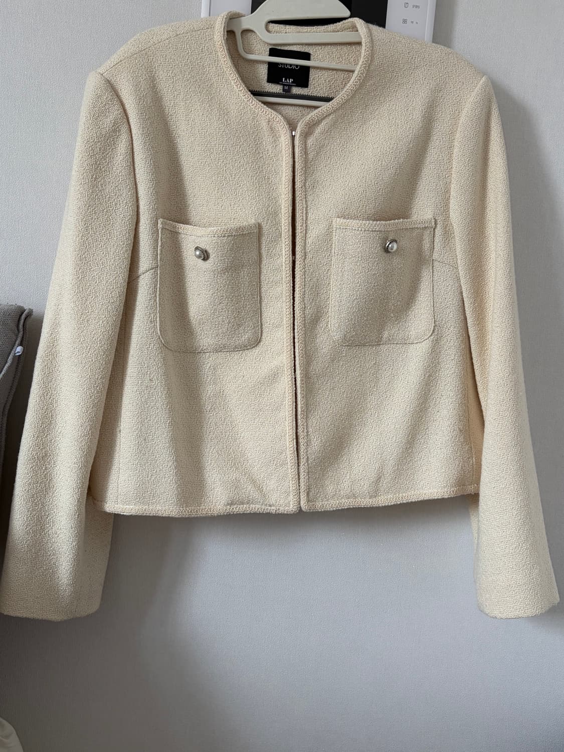 LAP 트위드 노카라 자켓  상품이미지1