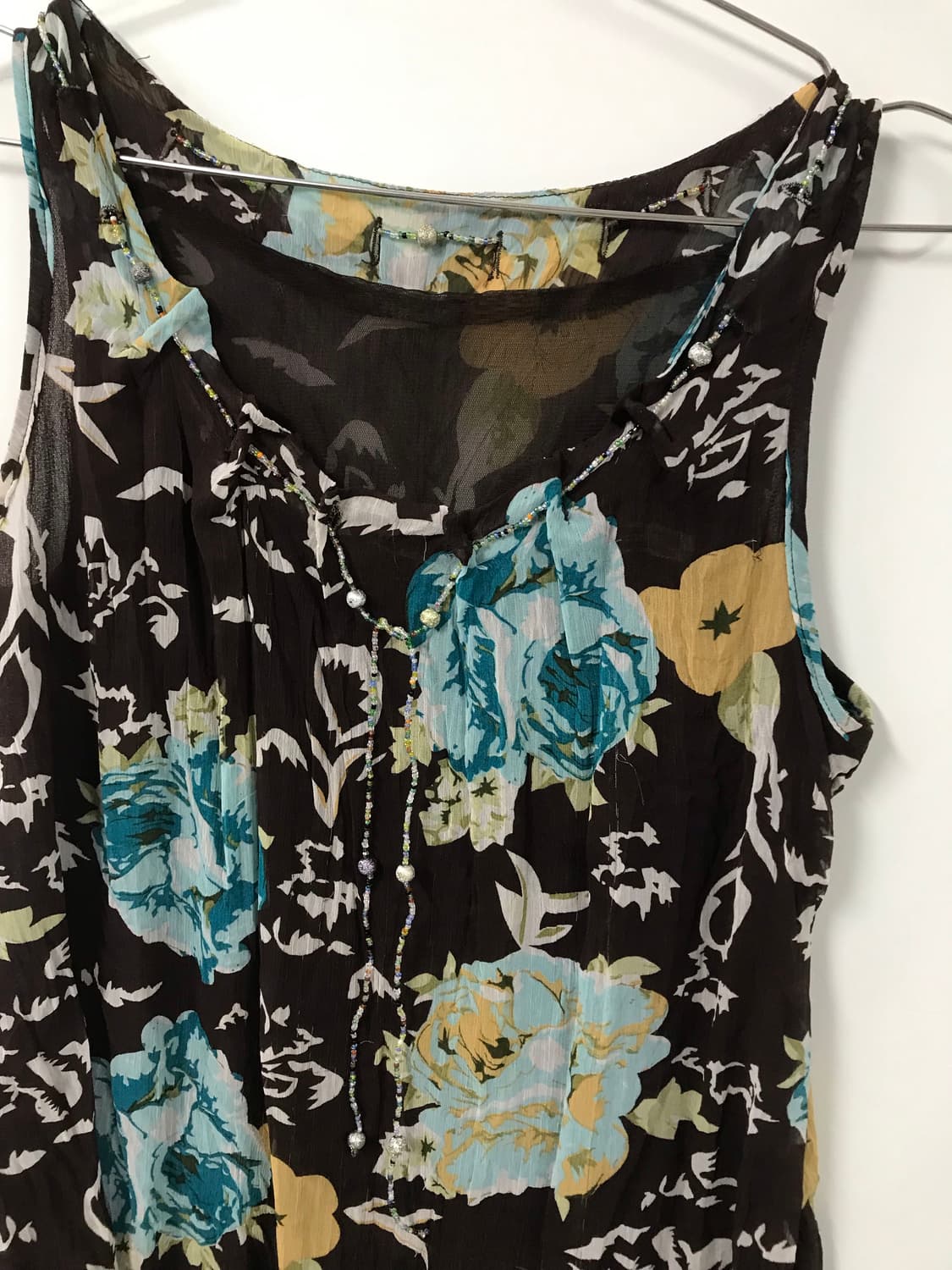 빈티지 비즈 패턴 슬리브리스 상품이미지4