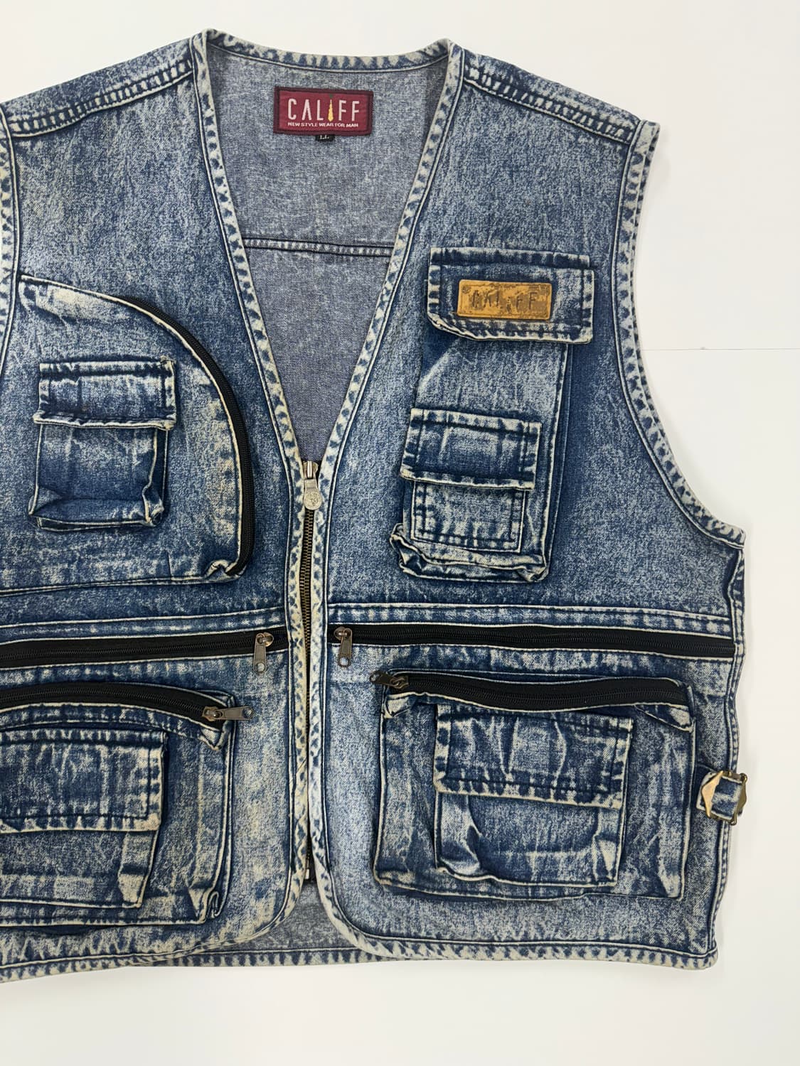 Califf 빈티지 워싱 멀티 베스트 상품이미지2