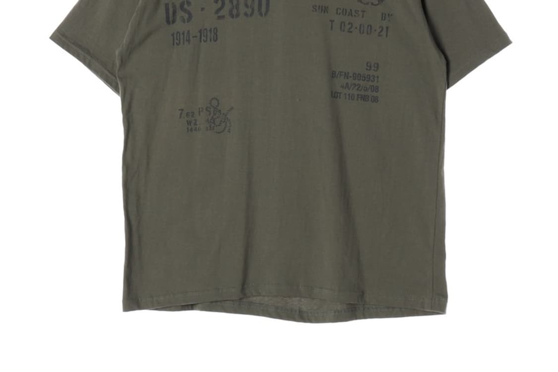 PAGE 90s 밀리터리 스텐실 그래픽 빈티지 티셔츠 상품이미지4