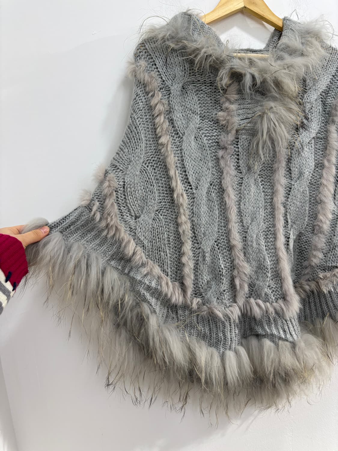 그레이 퍼 케이프 망토 상품이미지8