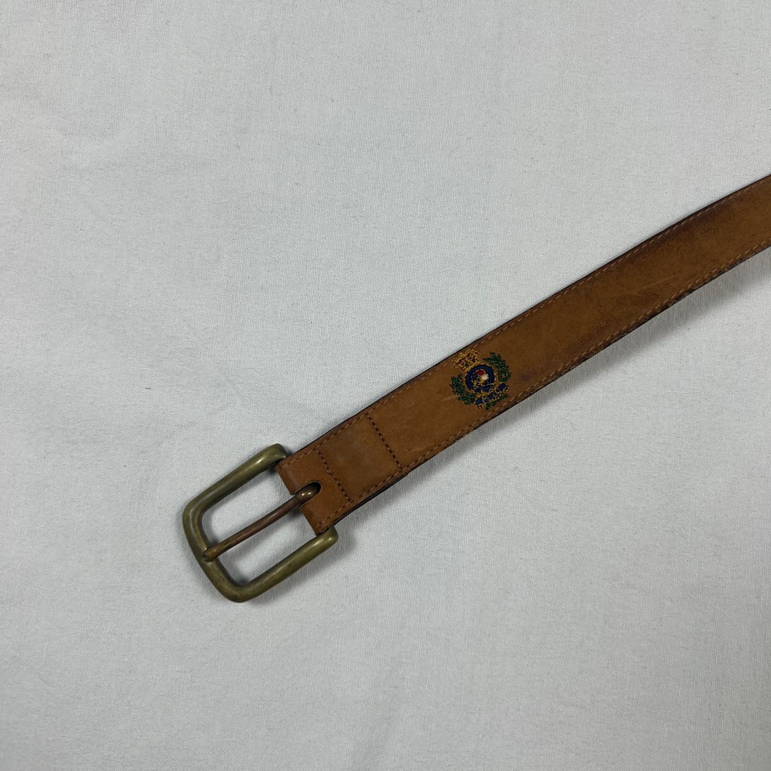 90‘s 폴로랄프로렌 크레스트 로고 가죽 벨트 상품이미지4