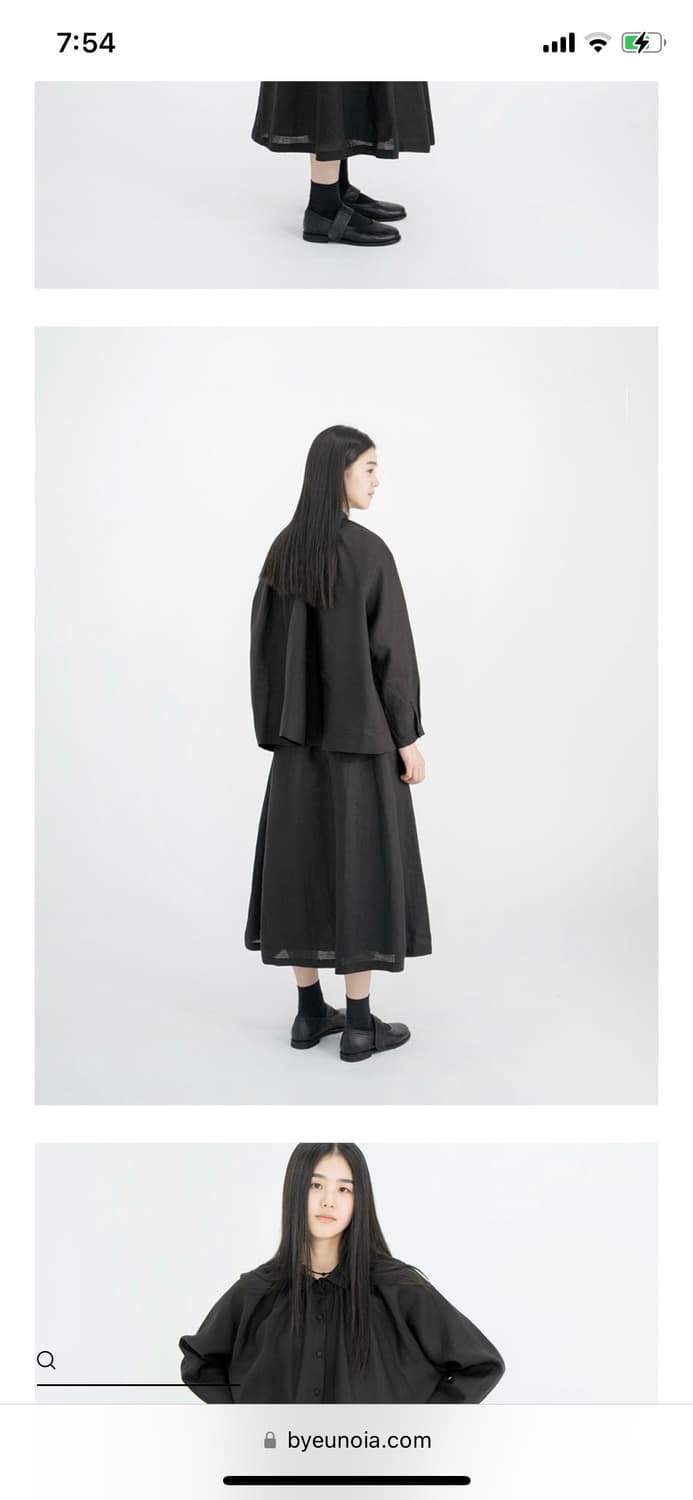 유노이아 mone 스커트 (린넨•블랙•s) 상품이미지4