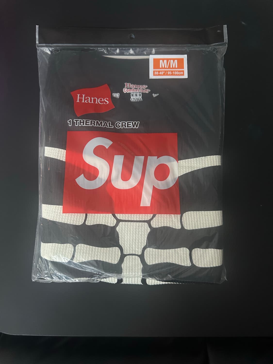 슈프림 헤인즈 본즈 써멀 크루넥 M 상품이미지2