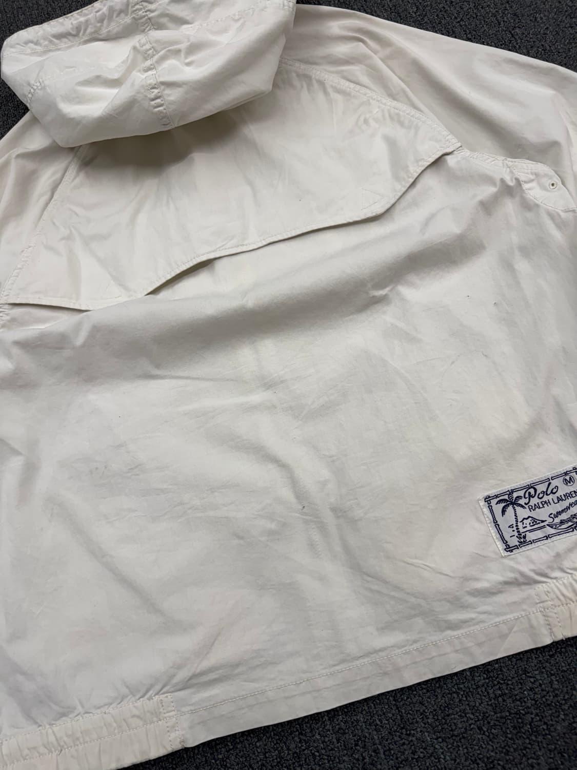 L)폴로 랄프로렌 빈티지 빅포니 화이트 코튼 투웨이 윈드브레이커 자켓 상품이미지10