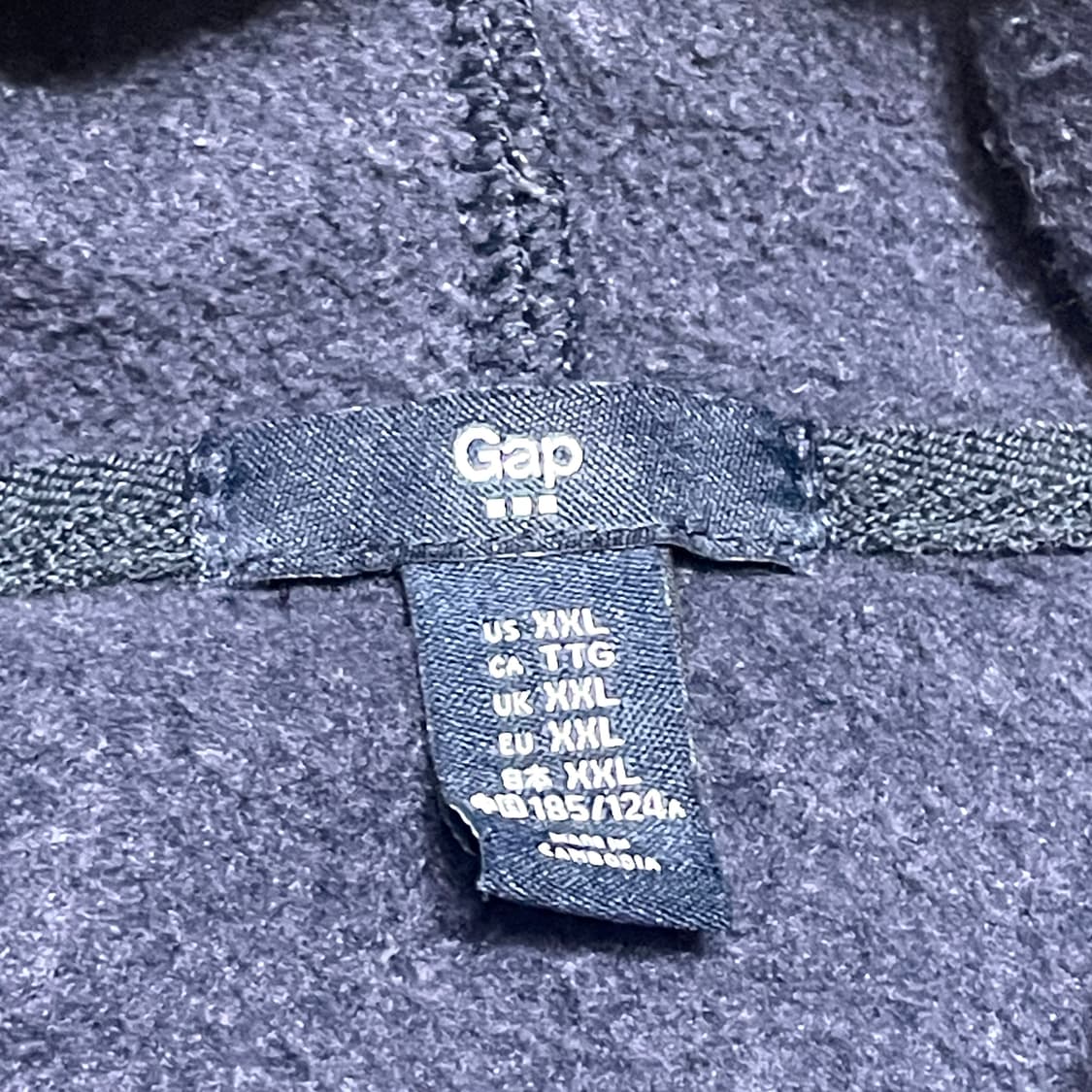 갭 스펠로고 네이비 기모 후드티셔츠 남성XXL 상품이미지4