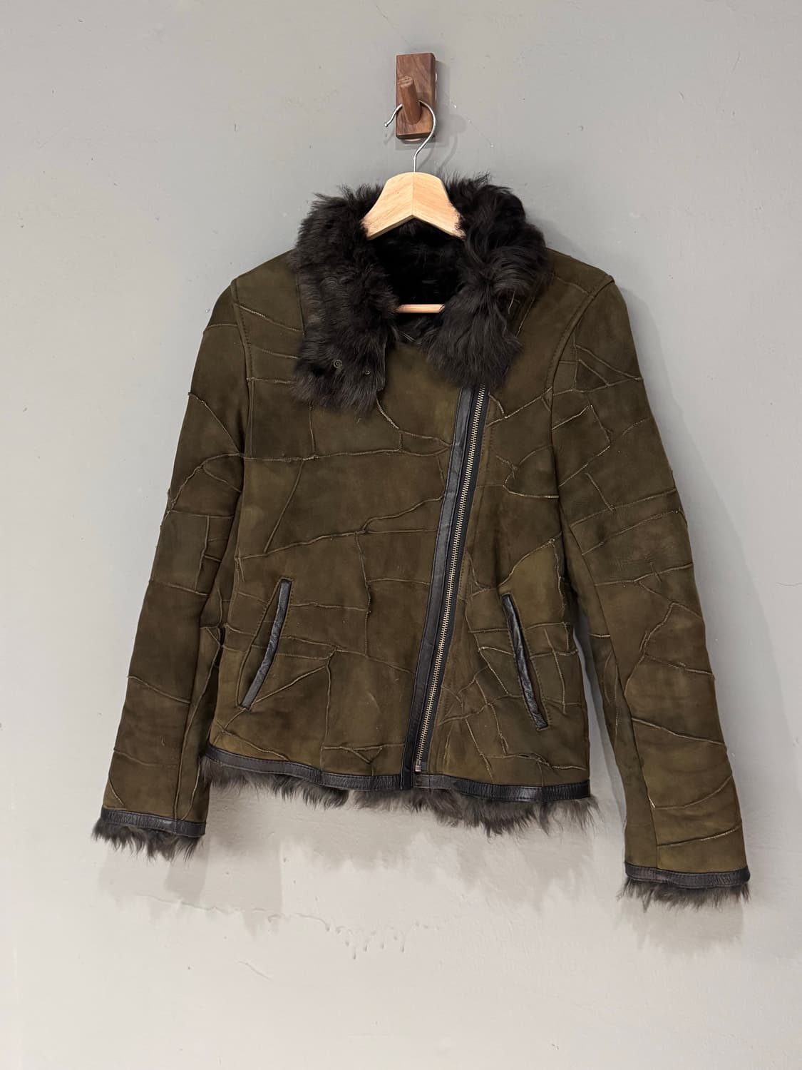 Haruf 퍼 스웨이드 언발란스 무스탕  상품이미지2