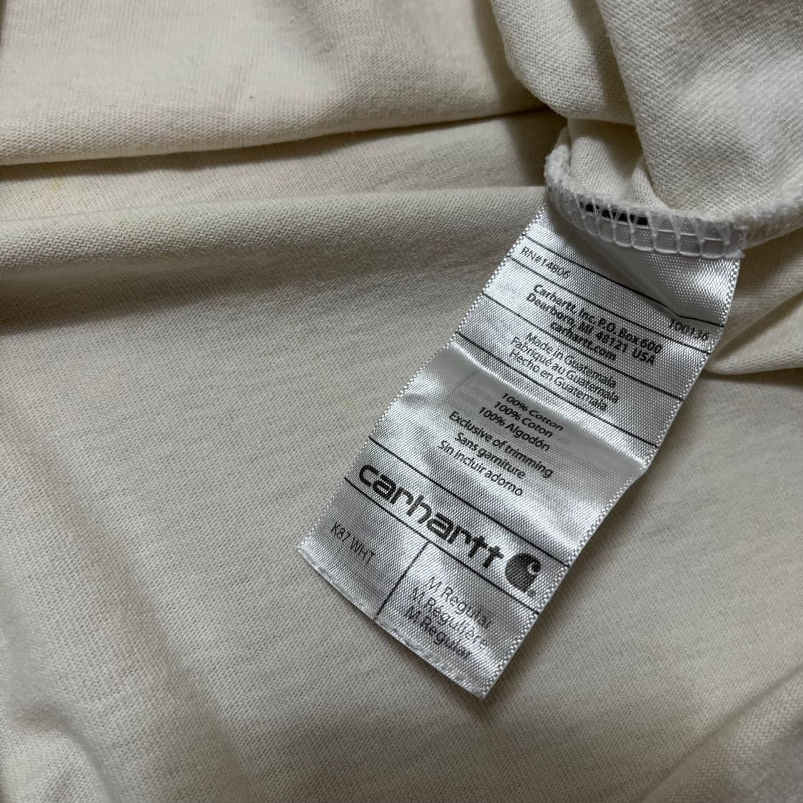 칼하트 루즈핏 헤비웨이트 포켓 반팔티 M/95 상품이미지8