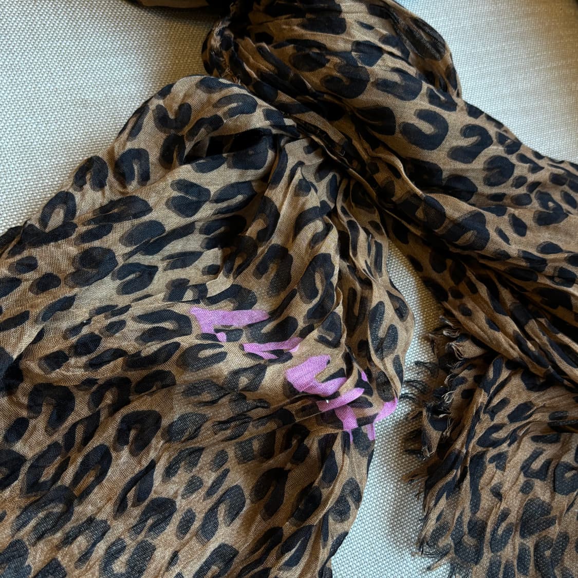 레오파드 패턴 대형 스카프 상품이미지4