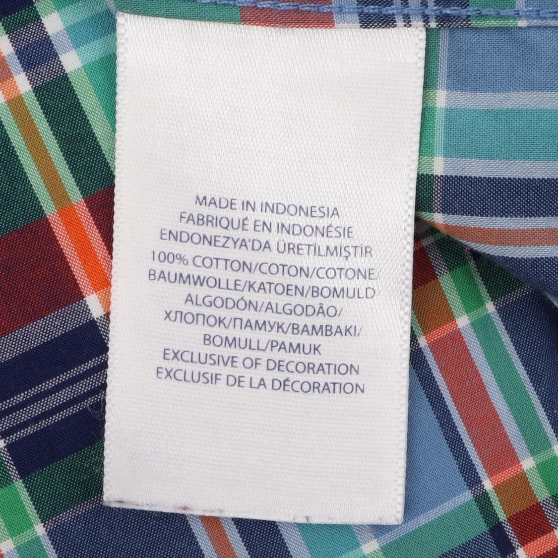 폴로 랄프로렌 블루 마드라스 체크 셔츠 상품이미지9