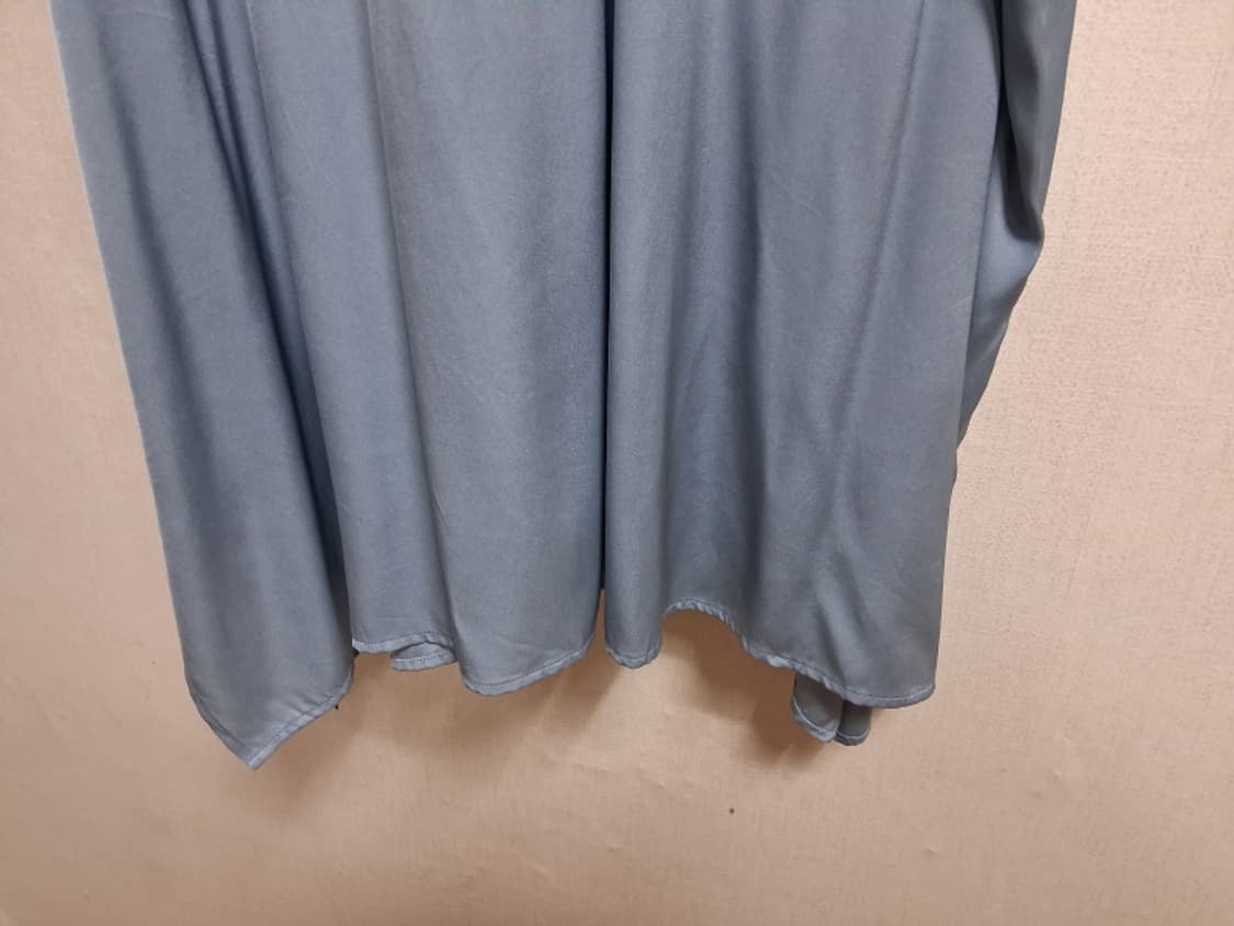 일본수입빈티지 브랜드 DRESS HERSELF 오버핏 블루 실크 셔츠원피 상품이미지7
