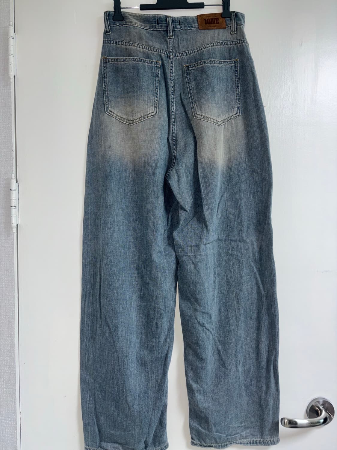 중청 워싱 와이드 데님 팬츠 상품이미지2