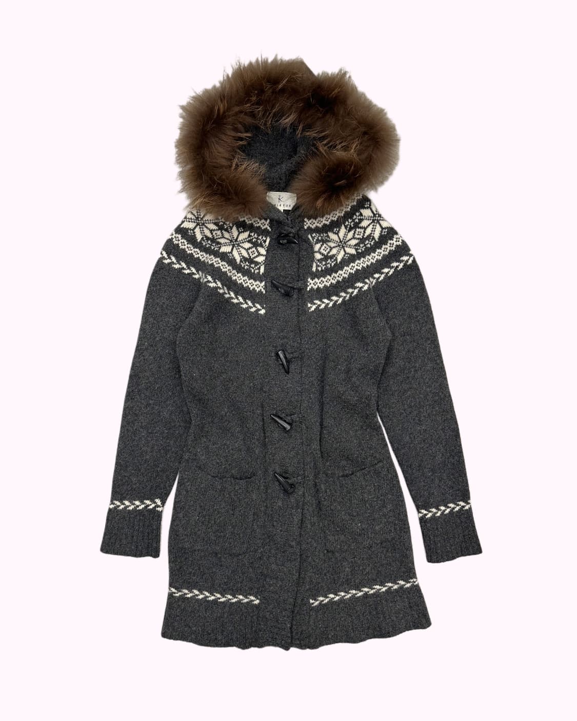 snow wool knit duffle cardigan 상품이미지1