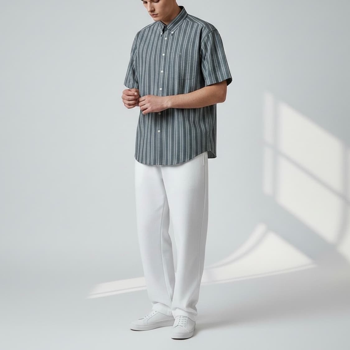 [L] Lacoste 라코스테 클래식 스트라이프 반팔 셔츠 상품이미지2