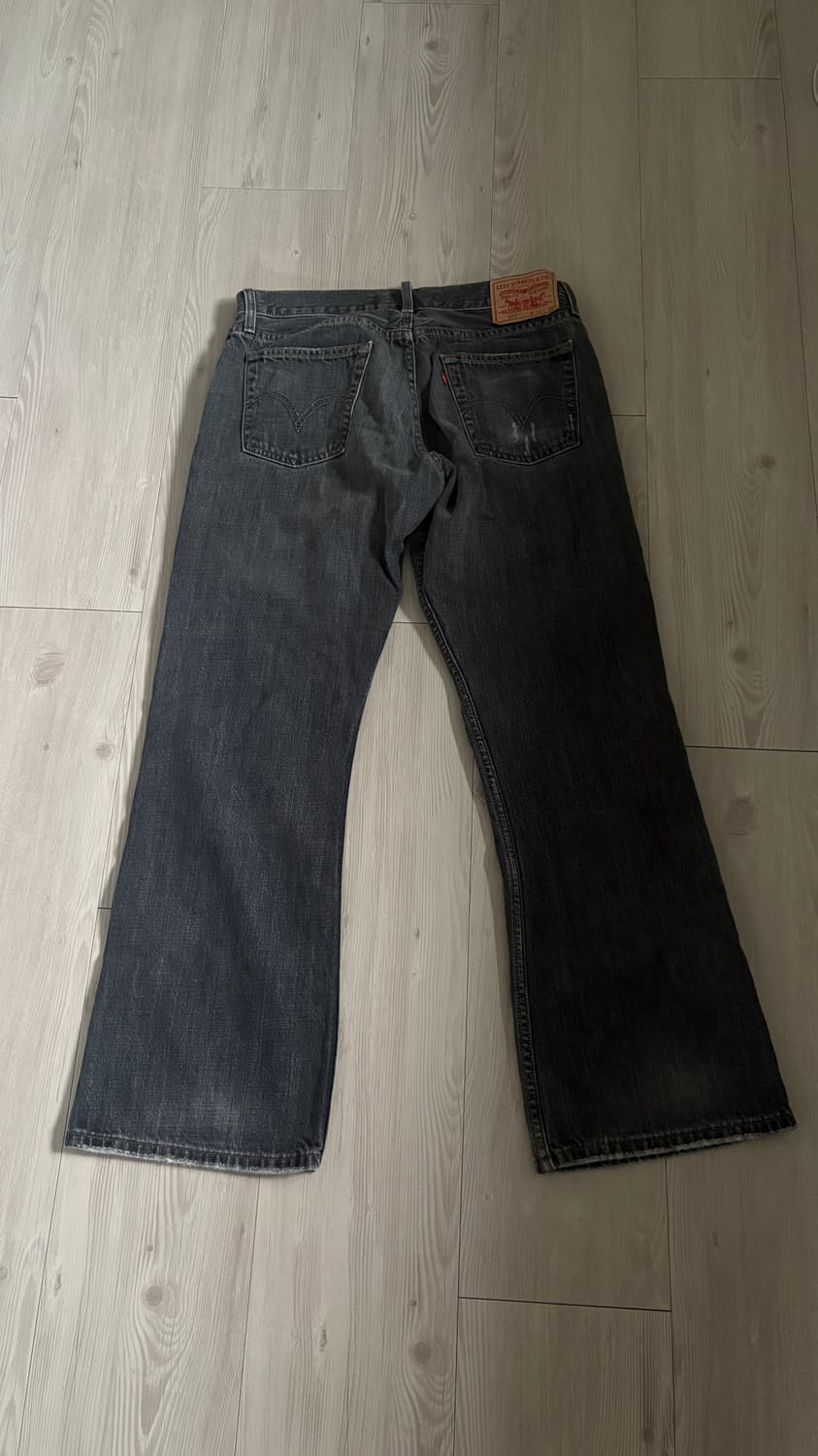 00s Levi’s 527 33/30 로우라이즈 부츠컷 흑청 상품이미지2