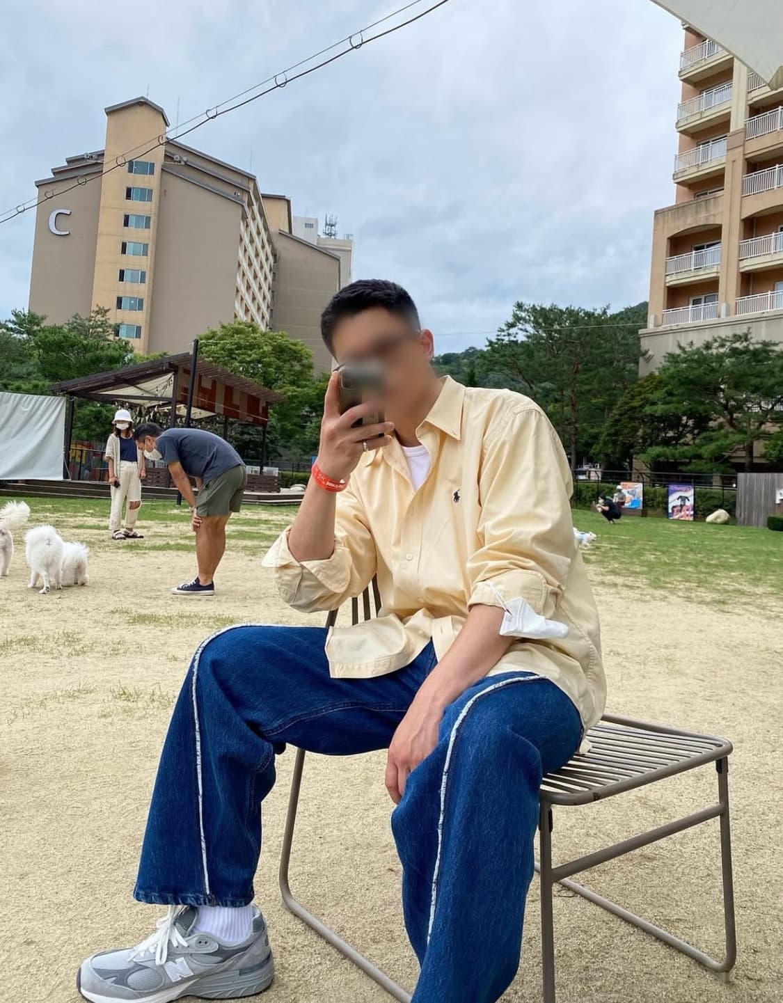 빈티지 폴로 루즈핏 셔츠 옐로우 xxl 상품이미지3