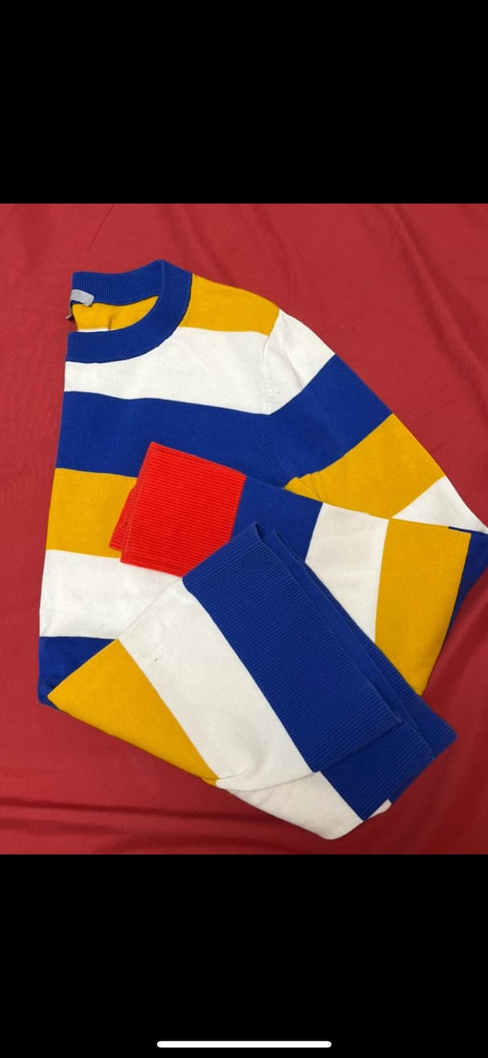 코스 무지개 배색 니트 상품이미지1