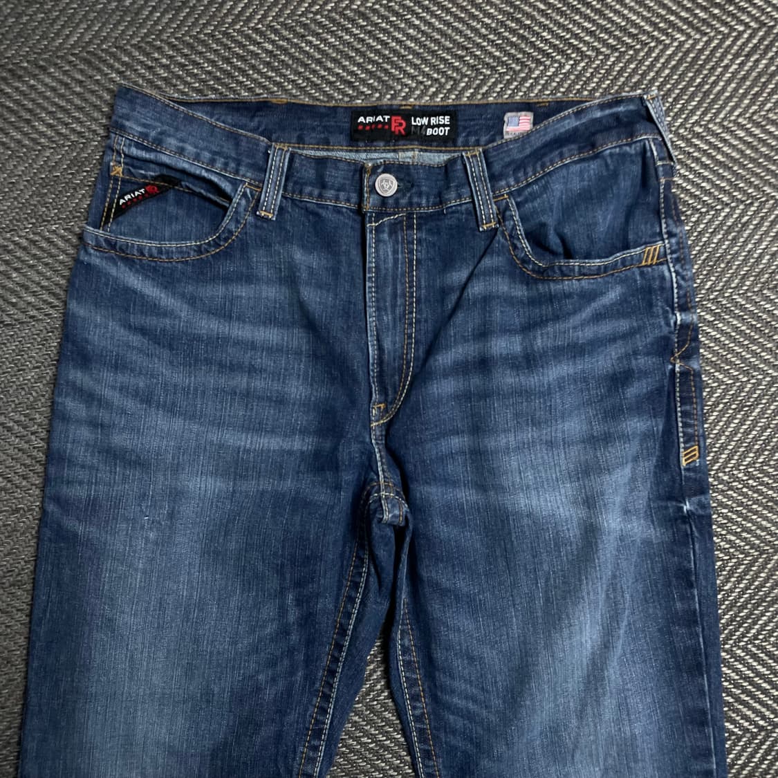 Ariat 빈티지 슬림 세미 부츠컷 워싱 데님 팬츠y 5078 상품이미지4