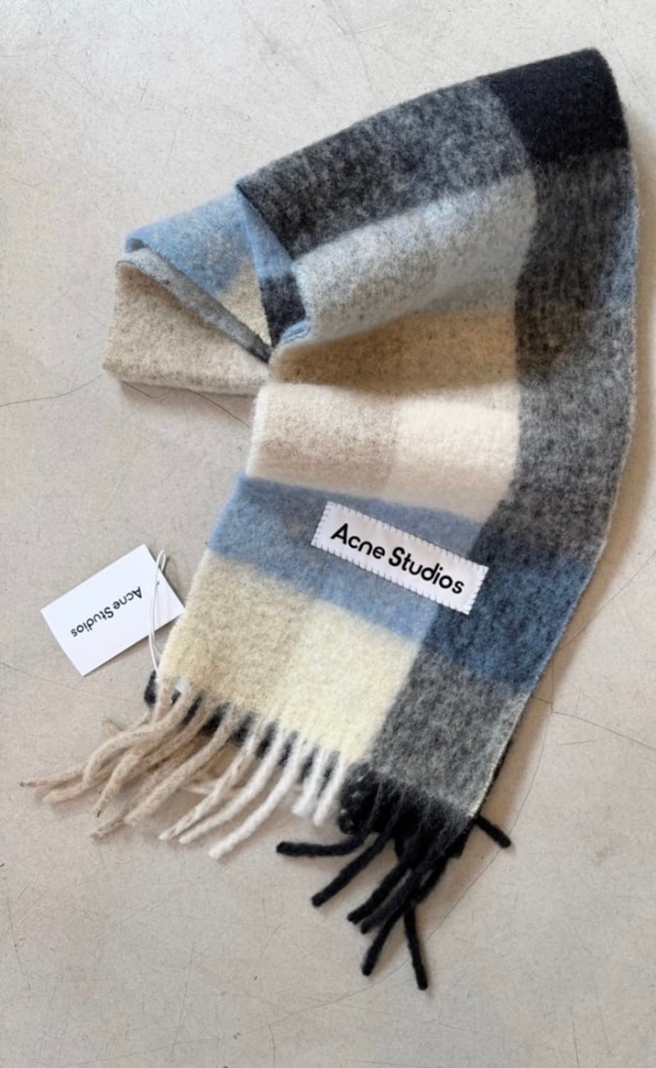아크네 스튜디오 체크 알파카 모헤어 울머플러 스카프 남여공용 상품이미지2