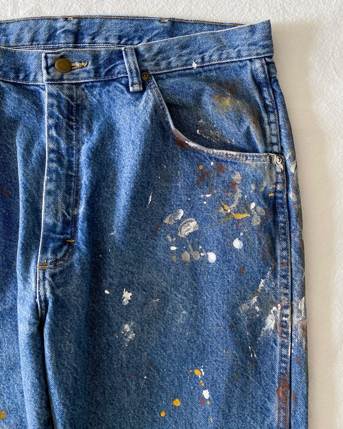 랭글러 페인팅 데님 팬츠 상품이미지4