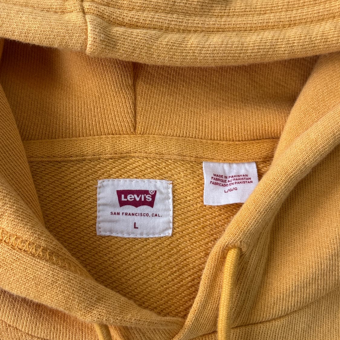 리바이스 옐로우 빅로고 후드 L 상품이미지4