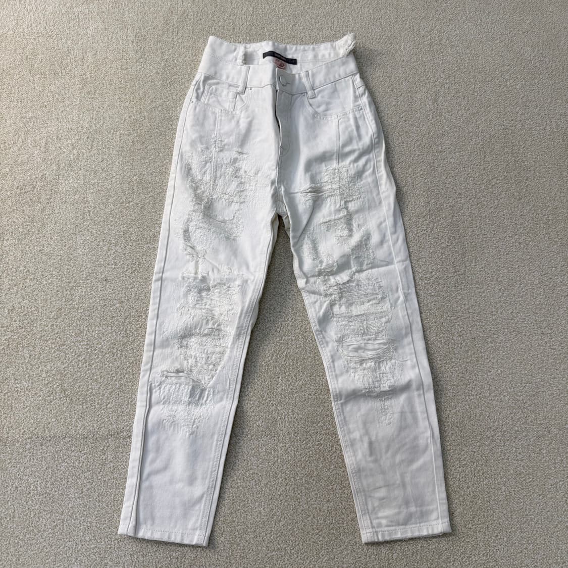 64 쥬시쥬디 화이트 데미지 데님팬츠 0121T2 상품이미지1