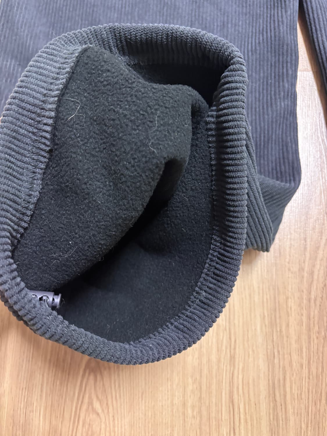 차콜 코듀로이 기모 와이드 밴딩 팬츠 상품이미지4