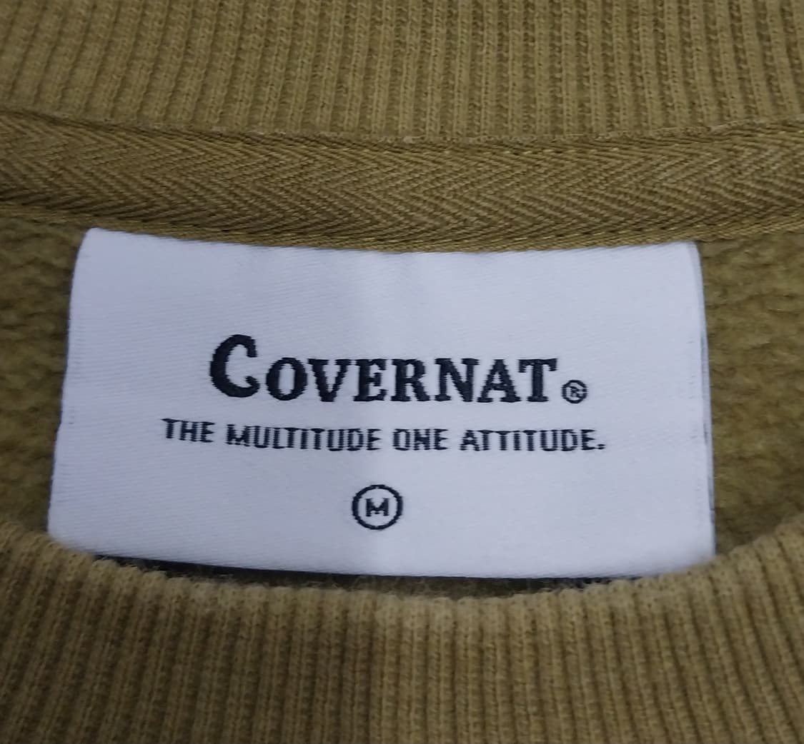 커버낫 맨투맨 티셔츠 머스타드색 M 상품이미지3