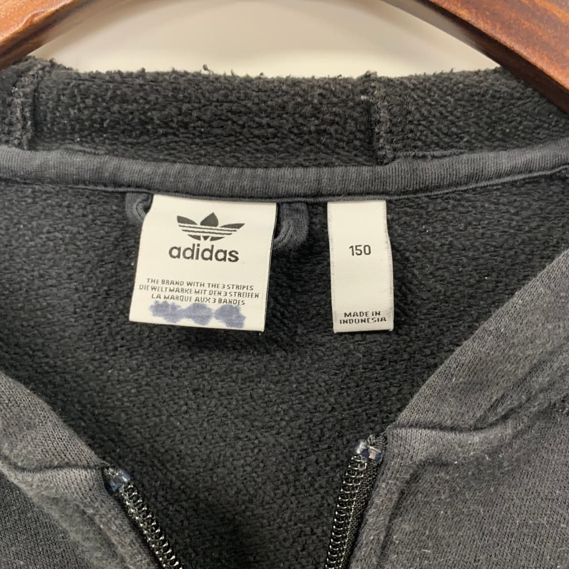 아디다스 사이드라인 블랙 후드집업 상품이미지6