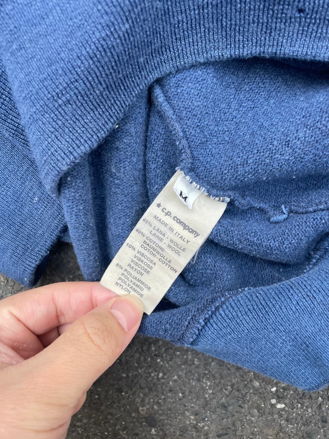 80s 89S/S 스톤아일랜드 지퍼 모크넥 울 스웻셔츠 상품이미지5