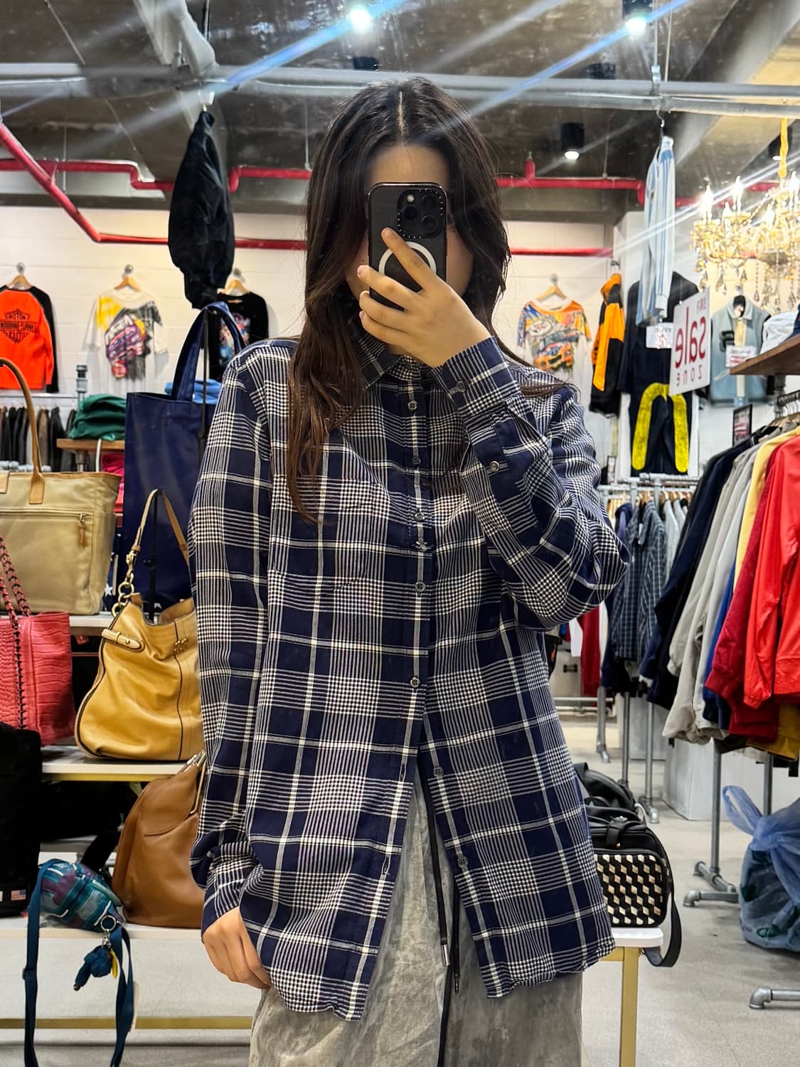 디젤 체크 셔츠 상품이미지3