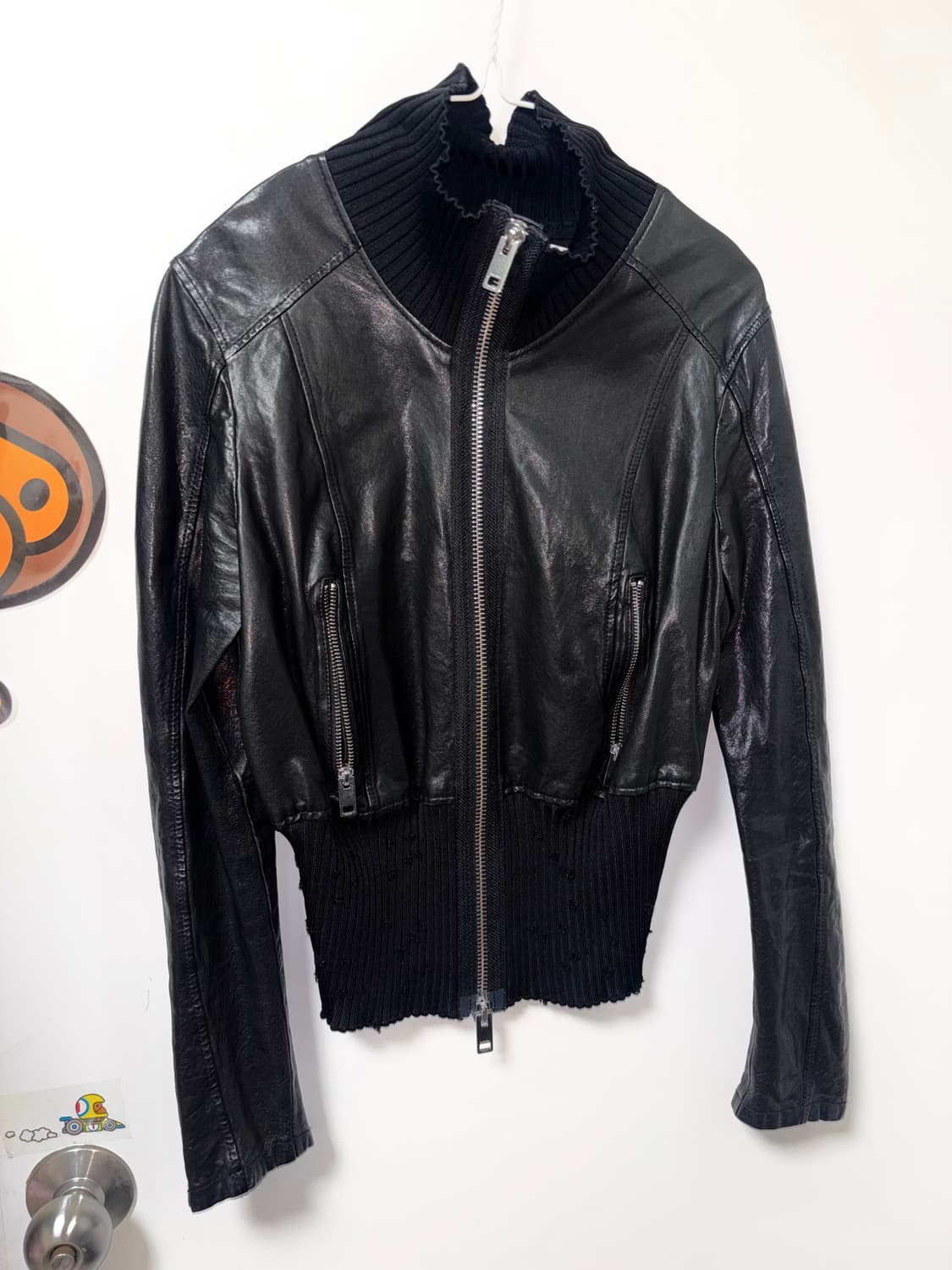 디젤 빈티지 램스킨 라이더가죽자켓 (착샷) 상품이미지1