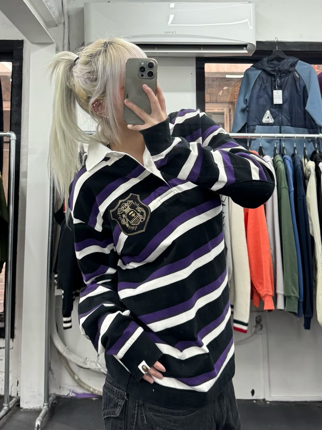 베이프 스트라이프 럭비 롱슬리브 상품이미지6