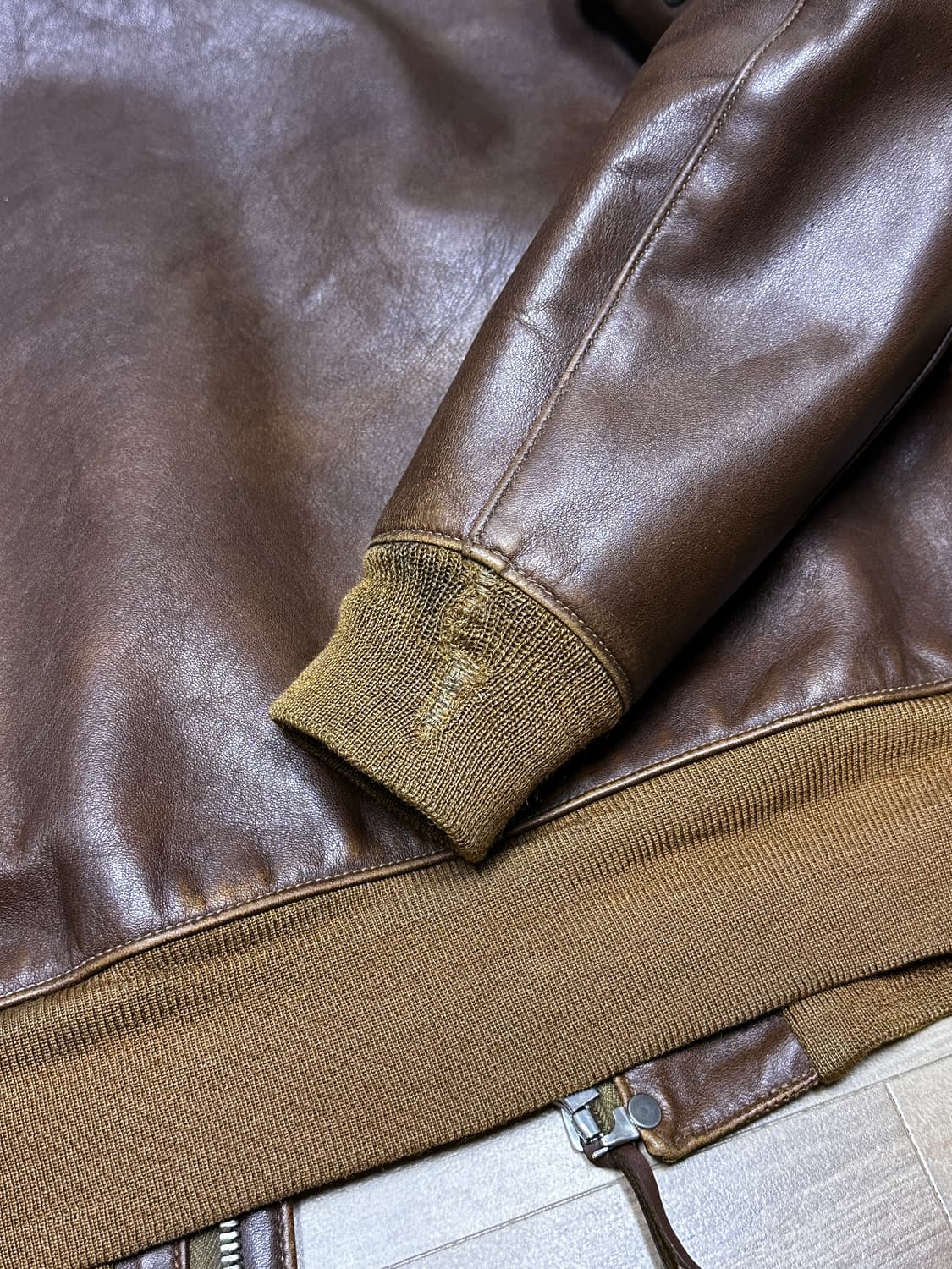 이스트맨레더 A2 호스하이드 플라이트자켓 상품이미지5