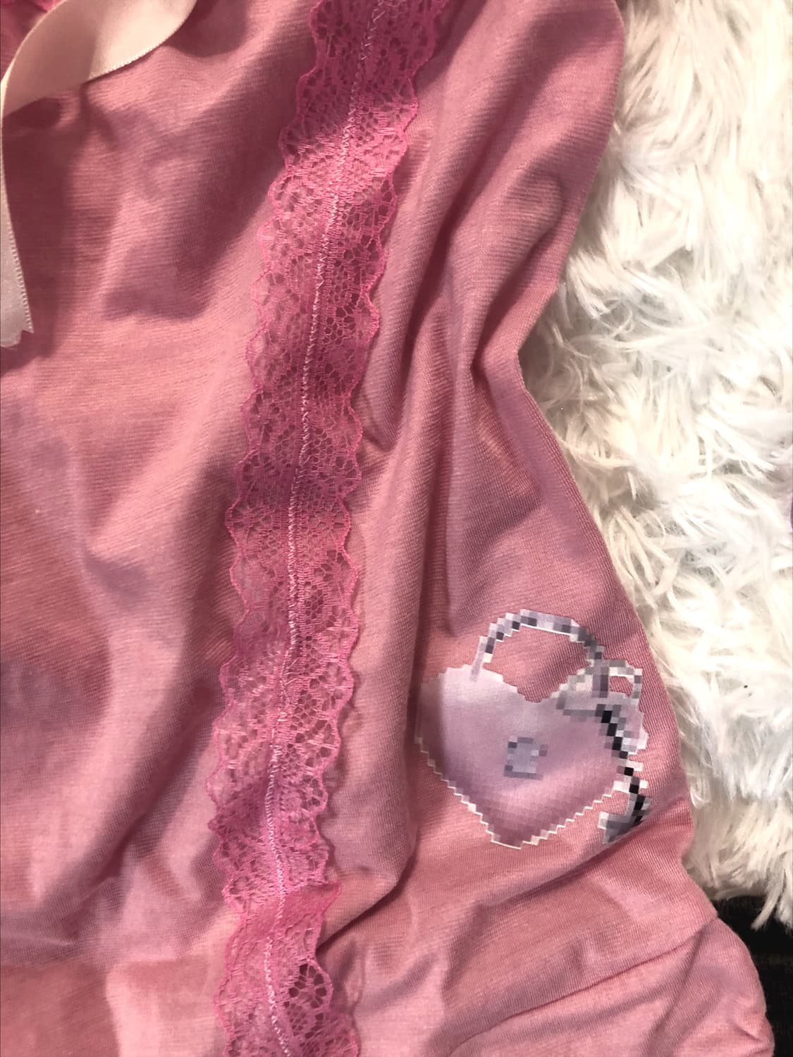 Pink button lace sleeveless 상품이미지5