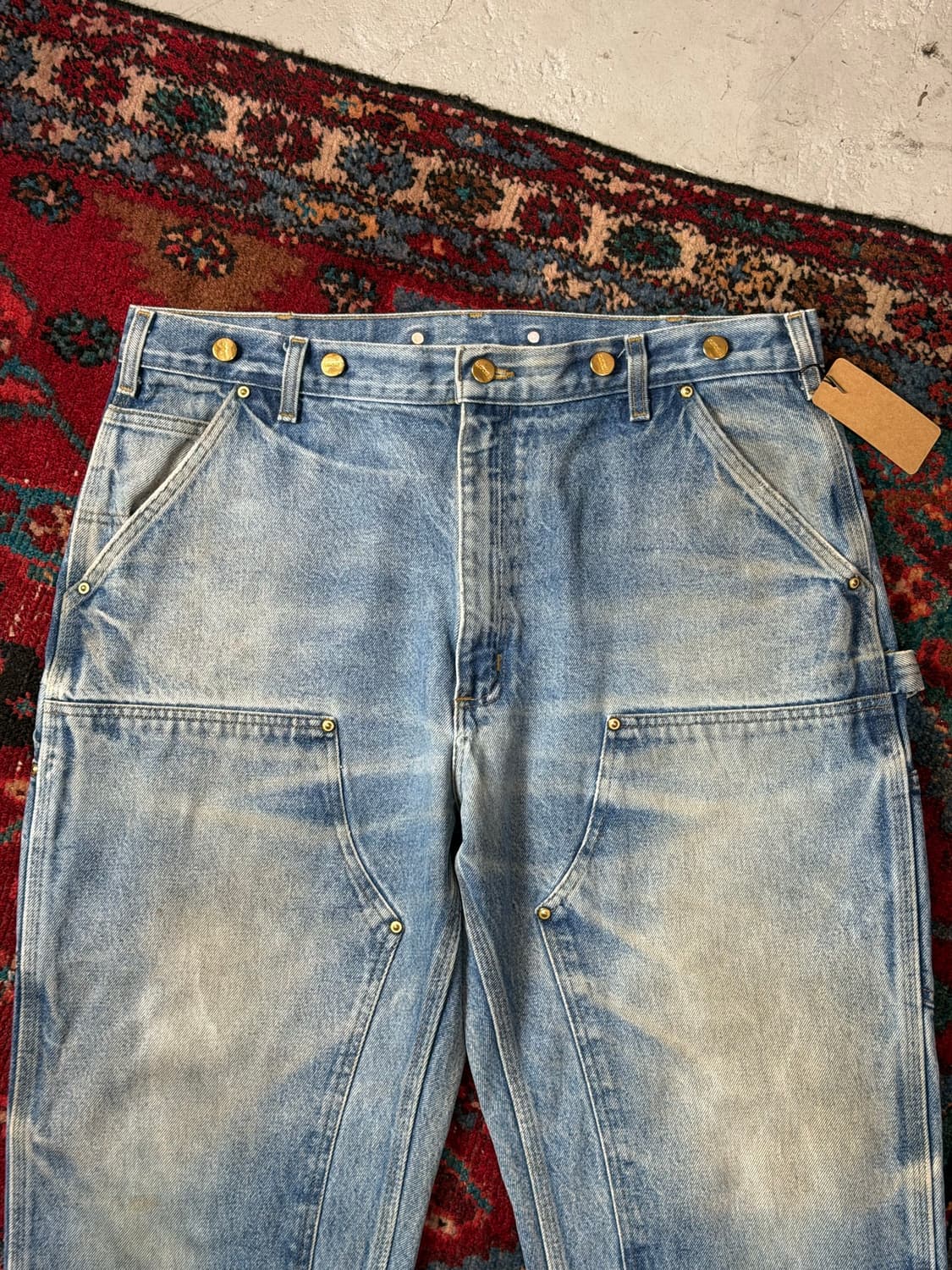 00's OG 칼하트 B07 더블니 팬츠 칼하트 데님 더블니 미친페이딩 상품이미지5