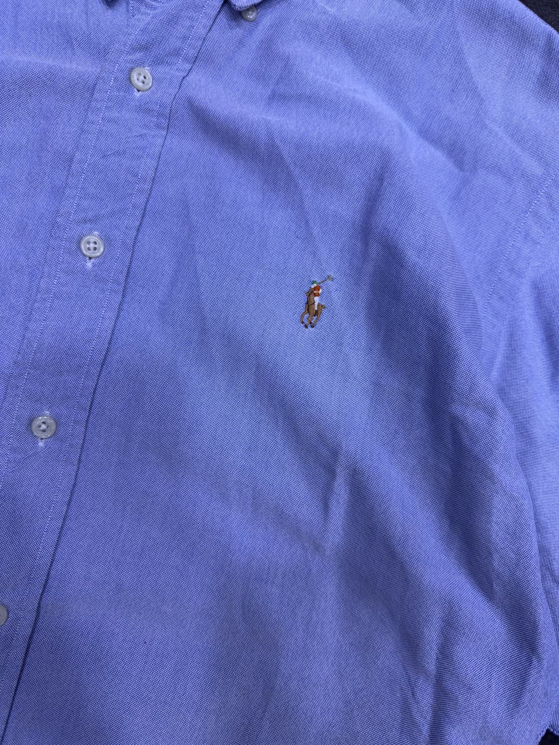폴로 랄프로렌 컬러 포니 자수 클래식핏 옥스포드 반팔셔츠 XL 상품이미지4