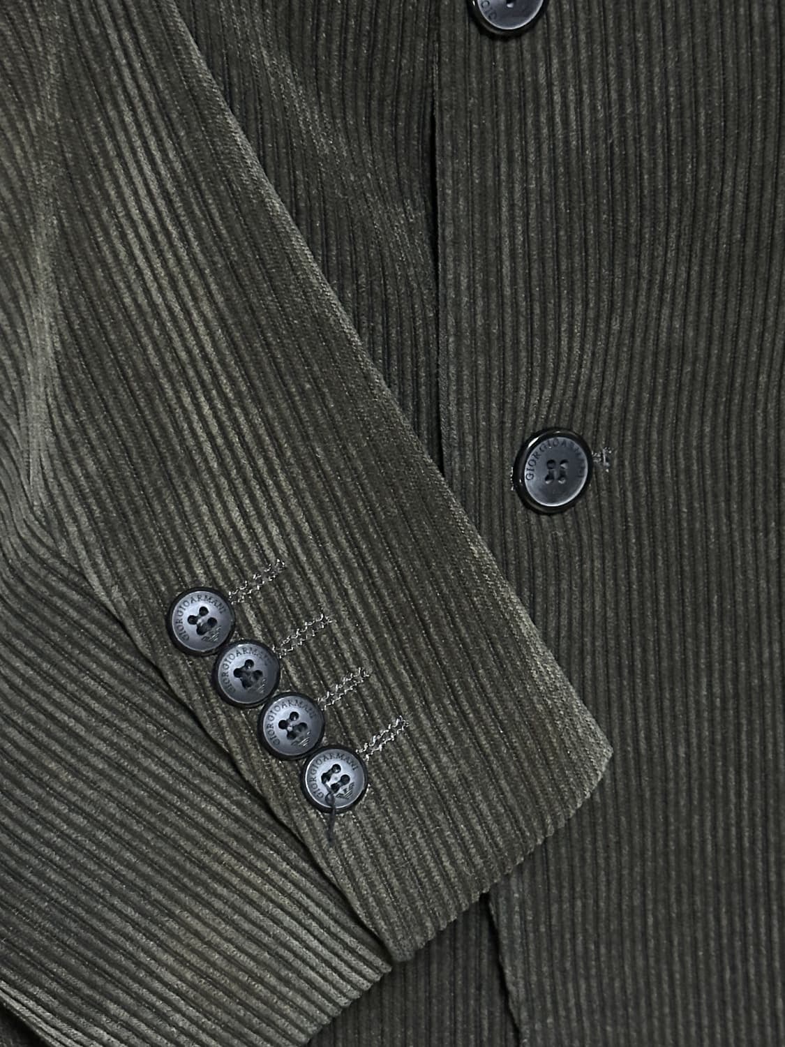 20FW)조르지오 아르마니 블랙라벨 120수 울실크 코듀로이 블레이저/4 상품이미지6