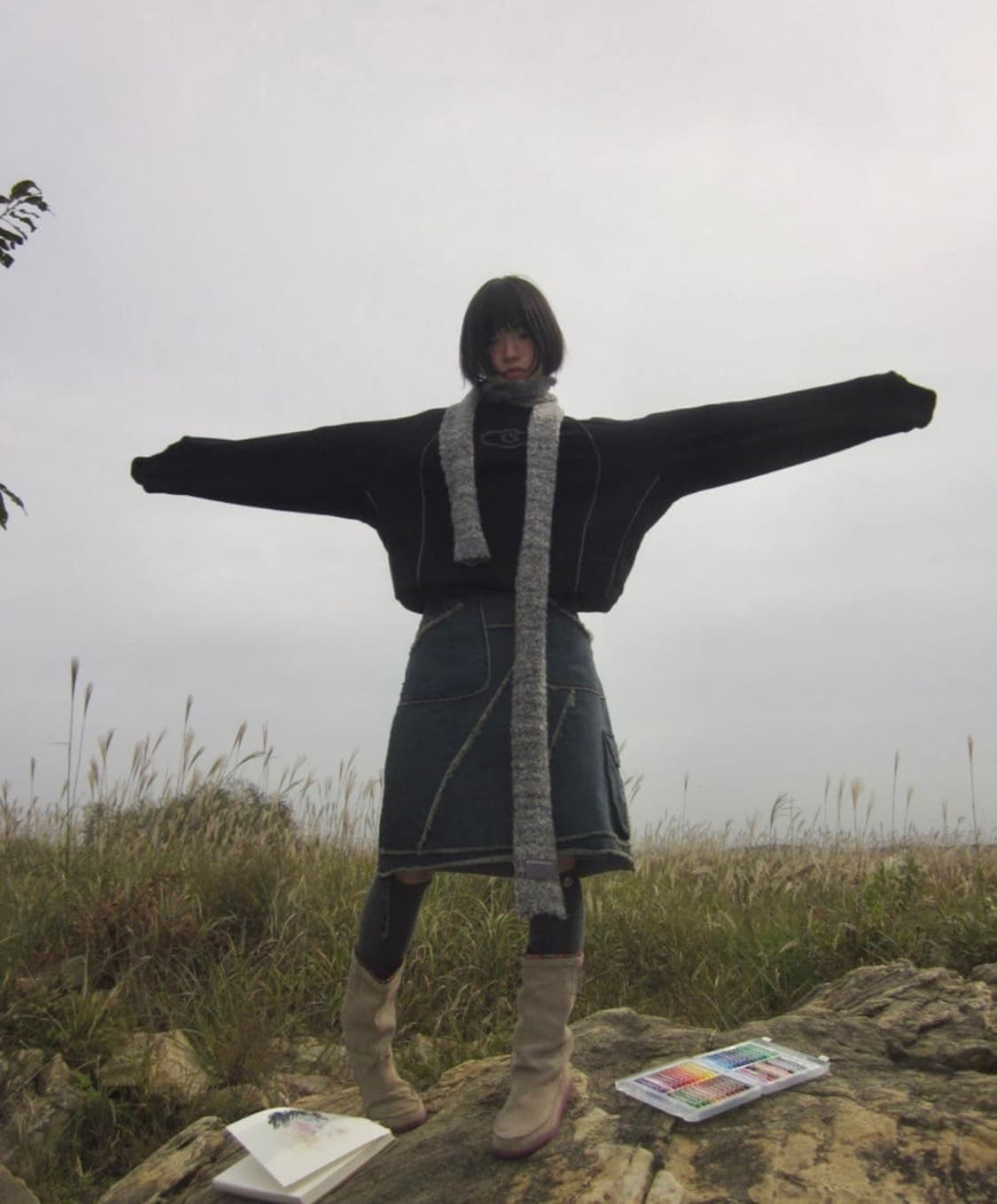 코이세이오 스마트어반유즈풀 suu 부클 머플러 그레이 상품이미지2