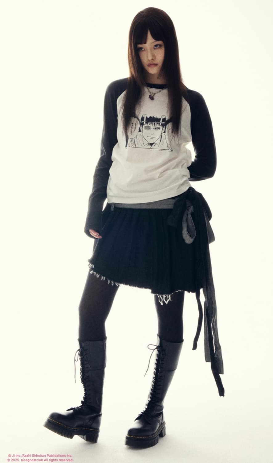 나이스고스트클럽 이토준지 레글런 티 상품이미지1