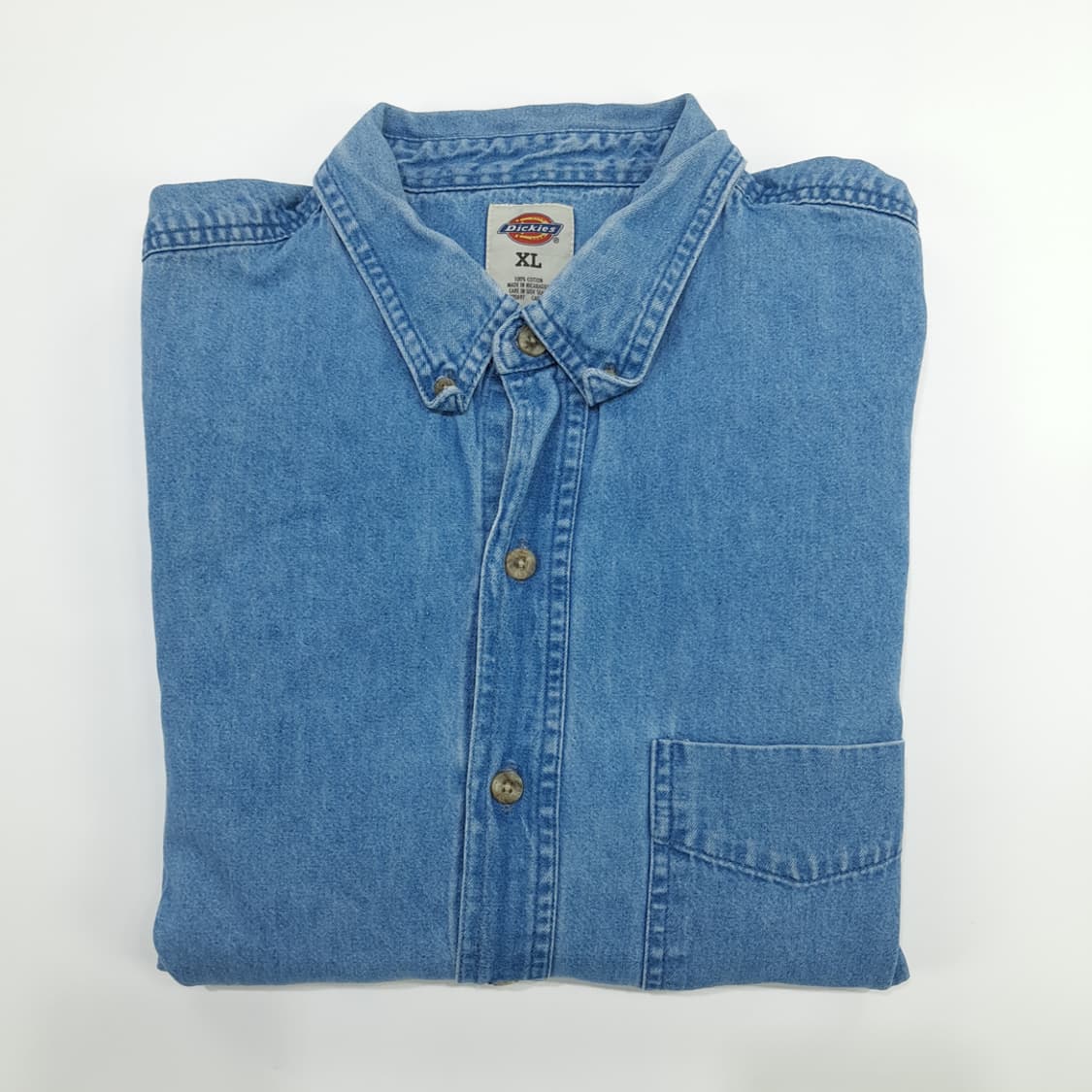 Co830 XL 디키즈 00s 연청 데님 긴팔 셔츠 상품이미지10