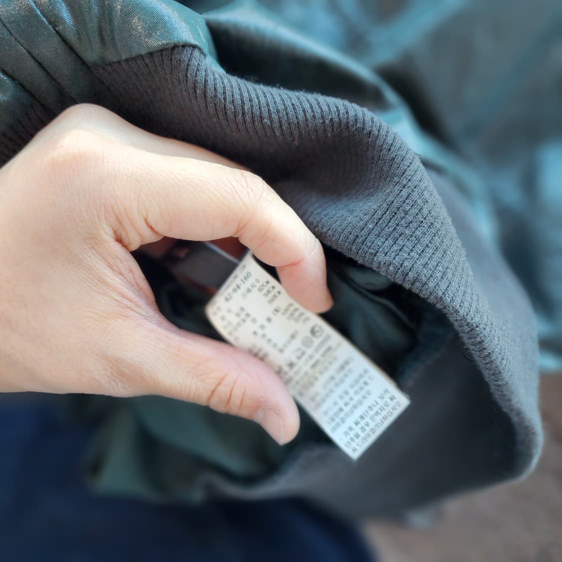 시스템 블랙 광택 봄버 자켓 상품이미지6